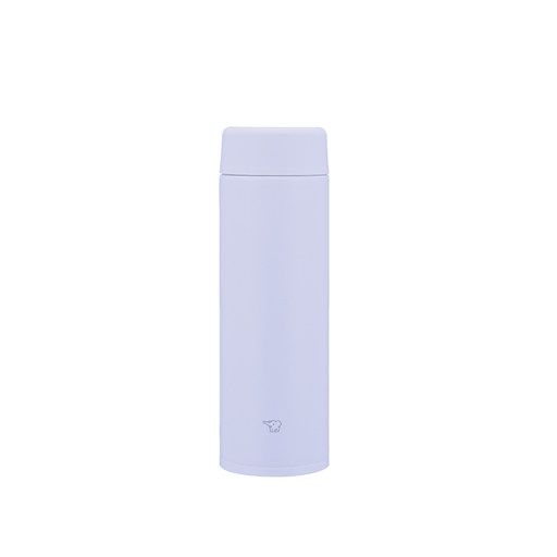 A Zojirushi SM-AA48-VM vacuum insulated flask in a matte light purple finish, standing upright.