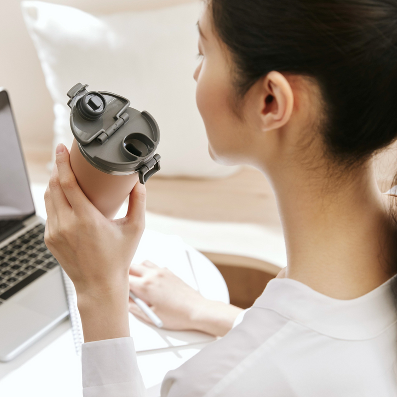 Zojirushi Stainless Carry Tumbler - 300ml (SX-KA30-HM) - Grey (Flower Bouquet)