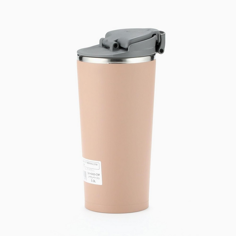 Zojirushi Stainless Carry Tumbler - 300ml (SX-KA30-CM) - Cinnamon Beige (Flower Bouquet)