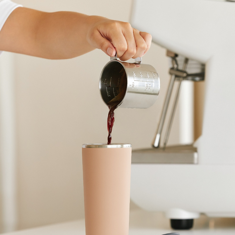 Zojirushi Stainless Carry Tumbler - 300ml (SX-KA30-CM) - Cinnamon Beige (Flower Bouquet)