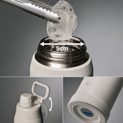 Zojirushi SD-KA60-HM 600ml cold-only sport flask in Misty Gray, front view