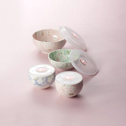 Aito Mino Yaki Uno Chiyo Blossom 8-Piece Bowl Set: light color therme