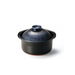 Ginpo Kikka Donabe (Japanese Clay Pot) Rice Pot with Double Lids 2 Cups - Blue