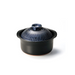 Ginpo Kikka Donabe (Japanese Clay Pot) Rice Pot with Double Lids 3 Cups - Blue