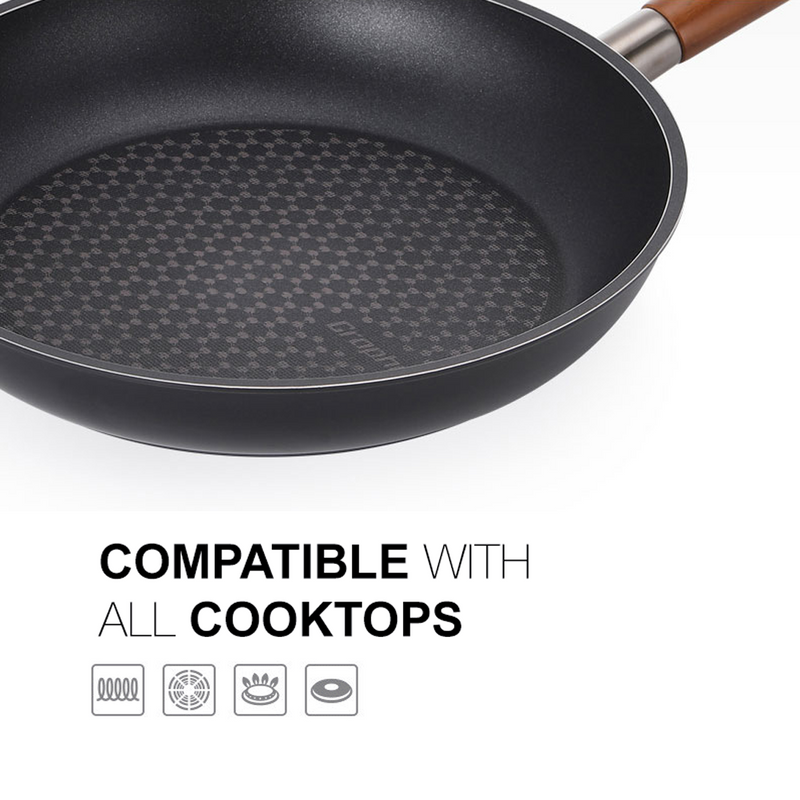 Happycall Crocodile Graphene Nonstick Induction Frypan & Wok Set - 24cm & 28cm - 3-Piece