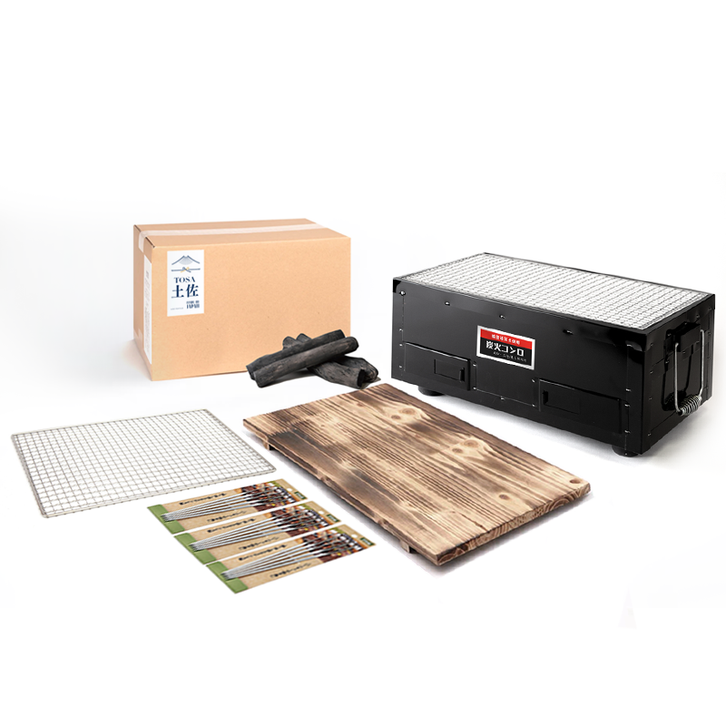 Mikawa Konro Grill Starter Set - 38cm - Black