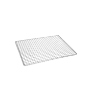 A product image of the reusable stainless steel konro grill mesh, showing its durable woven wire construction on a white background.

