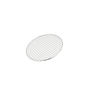 A product image of the 15cm round reusable stainless steel konro grill mesh, showing its woven wire construction on a white background.

