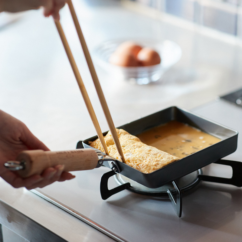 River Light Kiwame Nitrided Carbon Steel Induction Omelette Pan - 10x15cm