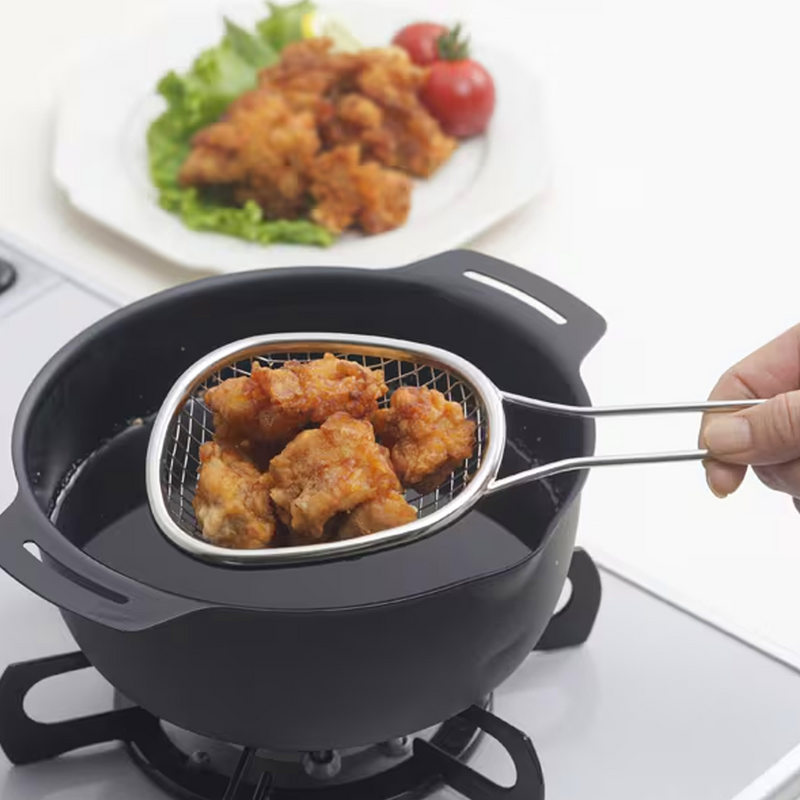 Shimomura Stainless Steel Deep Frying Strainer - 25cm