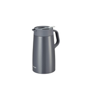 The Tiger PWO-A160HD stainless steel handy jug in dark grey, 1.6L, featuring a one-push handle and pouring spout.
