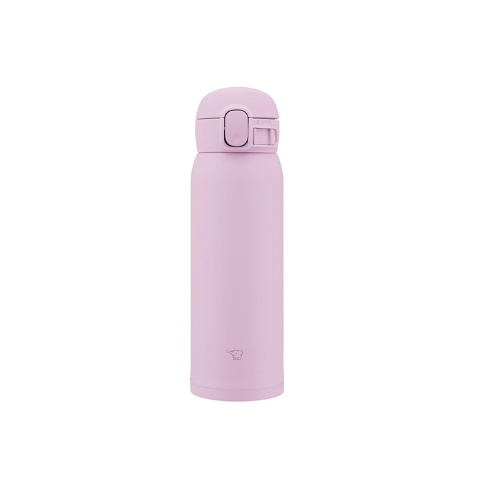 Zojirushi SM-WS48-VM Tuff Vacuum Insulated Flask, 480ml in Light Violet, featuring a sleek, pastel design with a simple one-touch open/close cap.