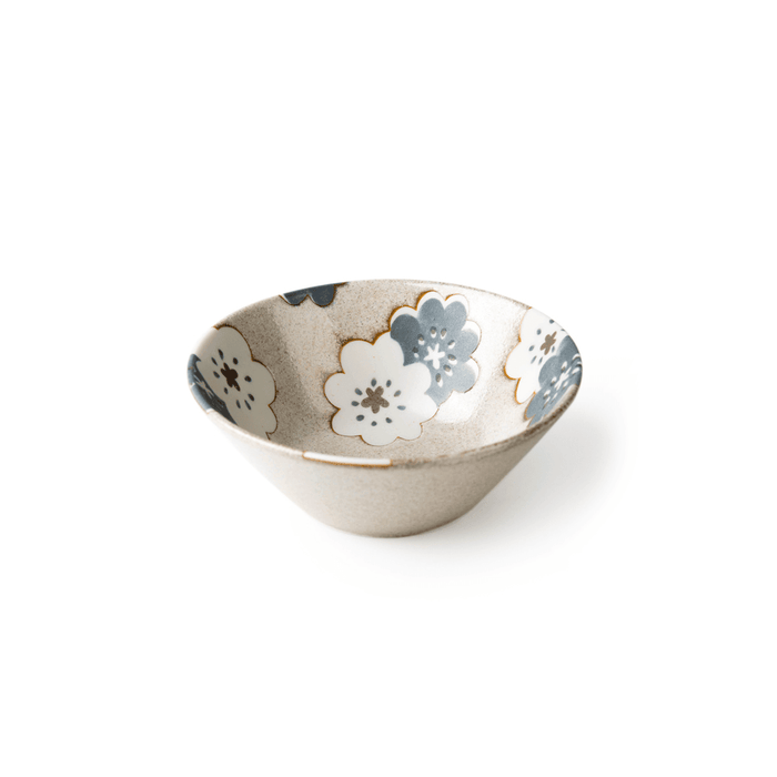 Aito Mino Yaki Nordic Flower Series 6-Piece Dinnerware Set: Linen bowl from another angle