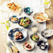 Aito Mino Yaki Nordic Flower Series 6-Piece Dinnerware Set: On a table