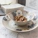 Aito Mino Yaki Nordic Flower Series Dinner Plate - Linen: serving nuts