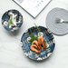 Aito Mino Yaki Nordic Flower Series Dinner Plate - Navy Blue: In a set