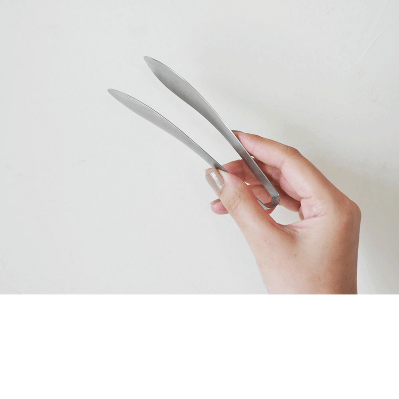 Aux Leye Stainless Steel Tong - Small - Real Size