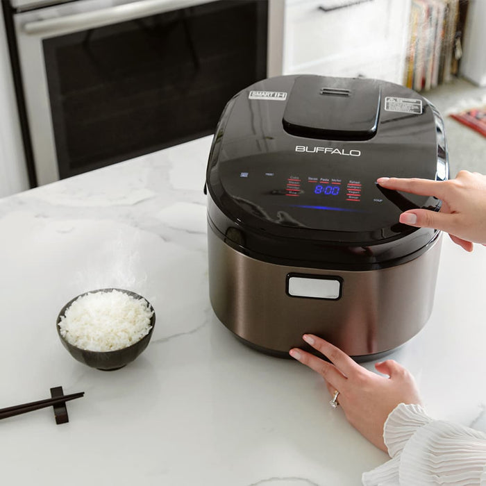Buffalo IH Smart Stainless Steel Rice Cooker 10 cups: multiple functions