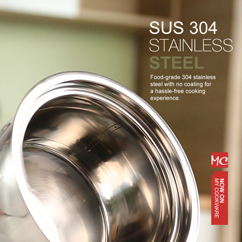 Buffalo Stainless Steel Mini Smart Rice Cooker (3 cups): SUS304 stainless steel inner pot