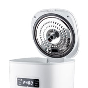 Buffalo Stainless Steel Mini Smart Rice Cooker (3 cups): stainless steel inner lid