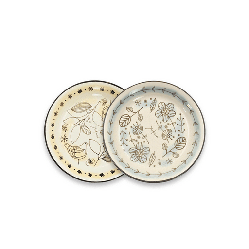 Ceramic-ai Mino Yaki Yukuri Dinner Plate Set of 2