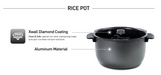 Cuckoo Pressure Rice Cooker 10 Cups CRP-P1009S - Black Gold: XWall Diamond Coating inner pot
