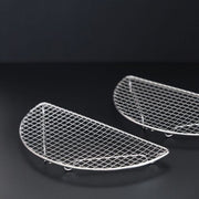 Sleek stainless steel wire rack for resting and draining tonkatsu, highlighting its size and single-piece packaging.