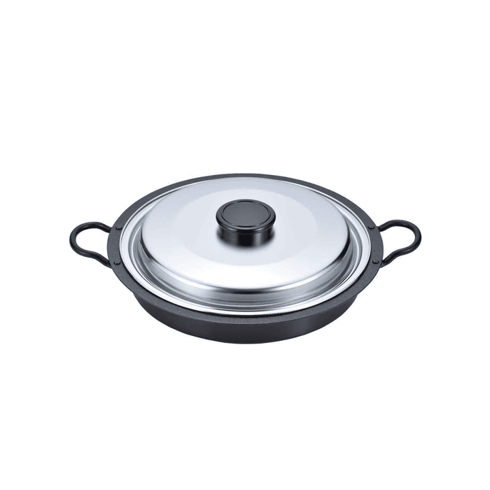 Freiz Carbon Steel Induction Gyoza Saute Pan 26cm: with stainless steel lid