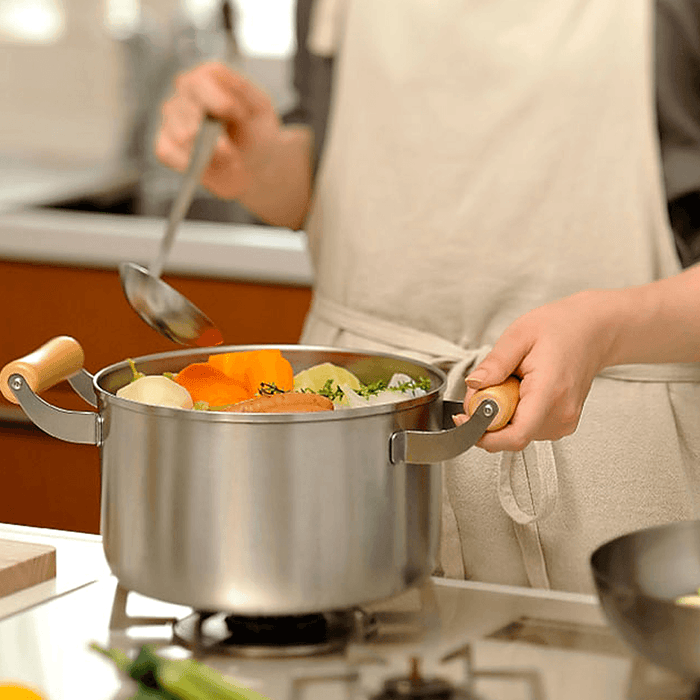 Freiz Chitose Stainless Steel Pot 22cm with Lid: various food cooking