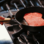 Freiz Enzo Carbon Steel Induction Frypan - 26cm: on a gas stove