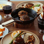 Freiz Enzo Carbon Steel Induction Frypan - 26cm: serving food on a table