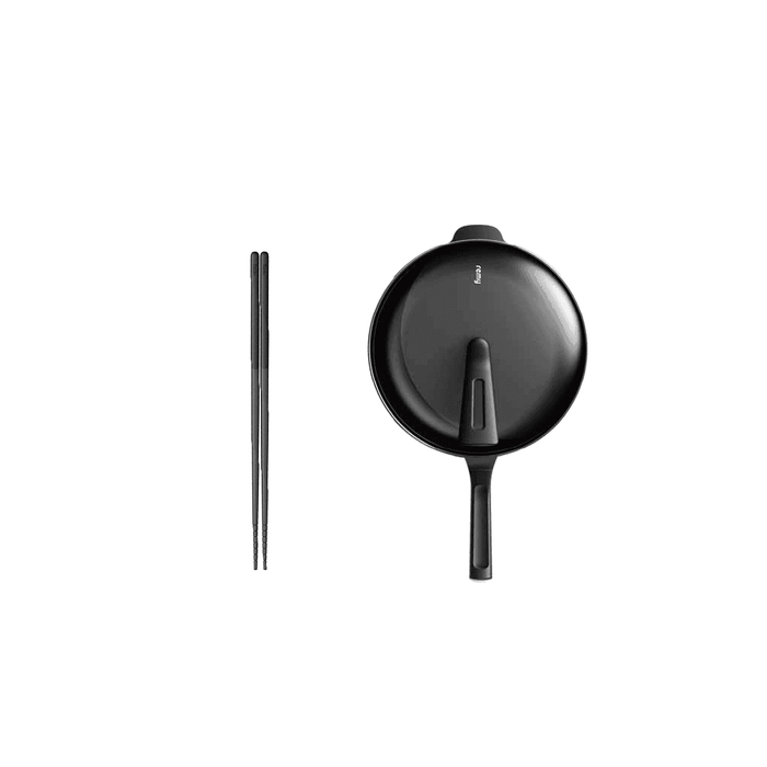 RemyPan 28cm Frypan with Lid & Utensil Set: With cooking chopsticks