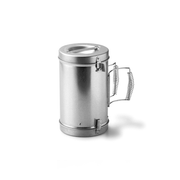 The Green Life 2-in-1 Charcoal Chimney and Extinguisher, a versatile steel canister with a spring-coil handle, shown on a plain white background.
