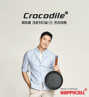 Happycall Crocodile Graphene Nonstick Induction Frypan & Wok Set with Lid - 28cm & 30cm: made in Korea