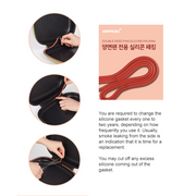 Happycall Double Pan - Silicone Gasket (2-Piece Pack): how to change the gasket