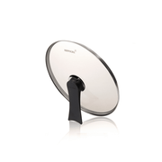 The 24cm Happycall self-standing tempered glass lid, shown standing upright on its handle against a white background.
