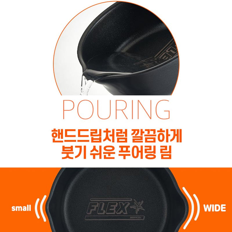 Happycall IH Flex 3 in 1 Saucepan - 22cm Black: pouring rim