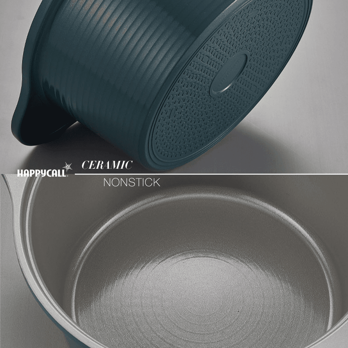 Happycall IH Onde Ceramic Pot - 20cm with Lid (2.5L) Ocean Green: ceramic non-stick