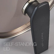 Happycall IH Onde Ceramic Pot - 28cm with Lid (6L) Ocean Green: self-standing lid