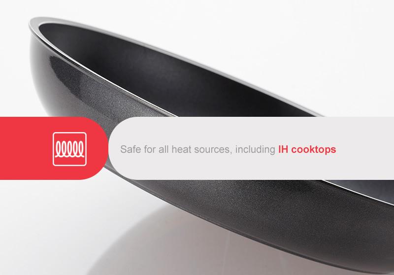 Happycall Plasma IH Titanium 28cm Frypan & Wok Set: compatible with all cooktops