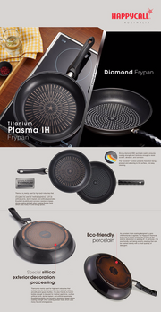 Happycall Plasma IH Titanium Frypan 30cm: comparison between Titanium Plasma IH and Diamond