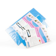 Three blue Hasegawa anti-bacterial non-slip mats shown in their retail packaging, highlighting their textured, bubble-like surface.
