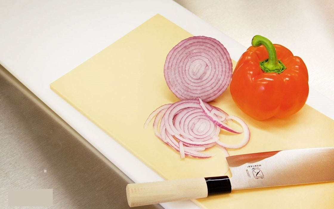 Hasegawa Anti-bacterial Soft Cutting Board 41cm - Beige: Soft surface that prolongs knife sharpness.