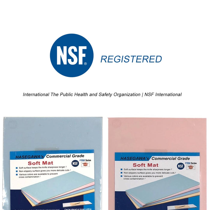 Hasegawa Anti-bacterial Soft Cutting Board 41cm - Blue (FRM Series): Safety and health standard registered on NSF