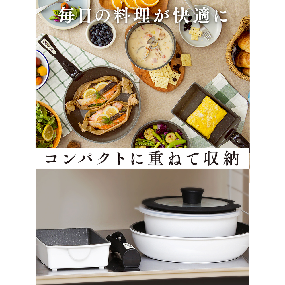 Iris Ohyama 12Piece Wok, Frypan & Pot Set with Detachable Handles — My