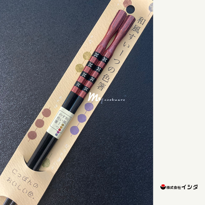 Ishida Octagon Wakasa-Nuri Lacquerware Chopsticks 23cm - Made in Japan 2