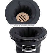 nterior of the Mikawa Portable Konro Grill, featuring a diatomite base for excellent heat insulation.