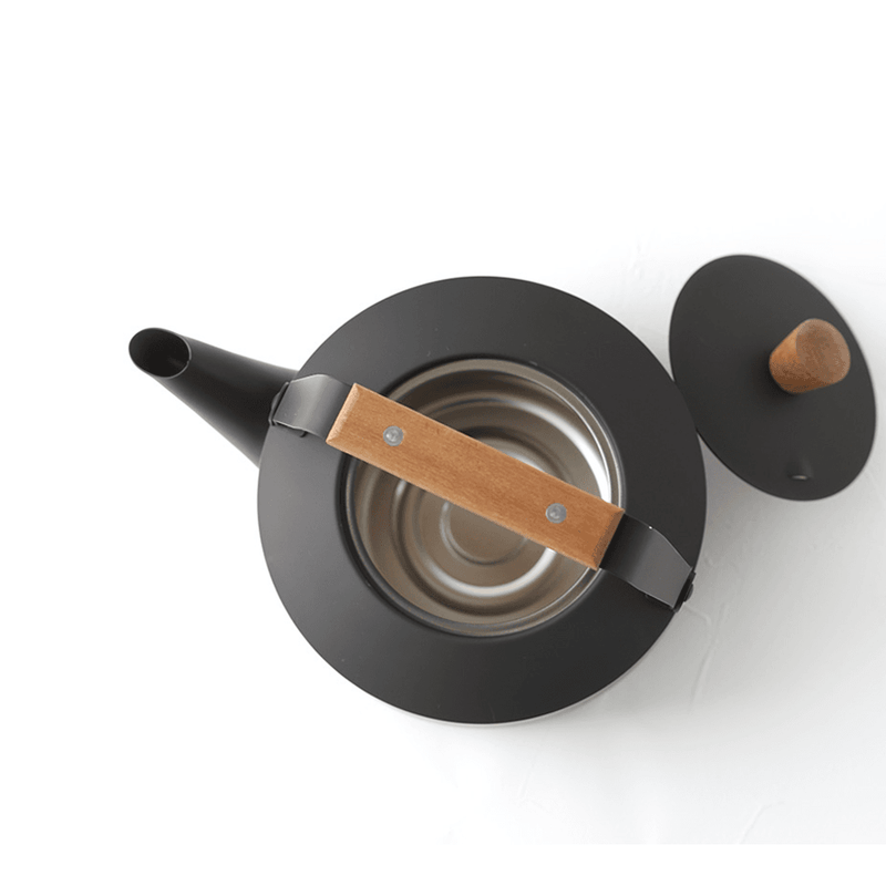 Miyaco Classic Stainless Steel Kettle 1.5L Black - Made in Japan. Interior.