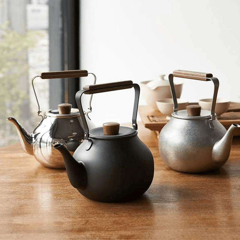 Miyaco Classic Stainless Steel Teapot 700ml Black - Made in Japan. Various Colours.