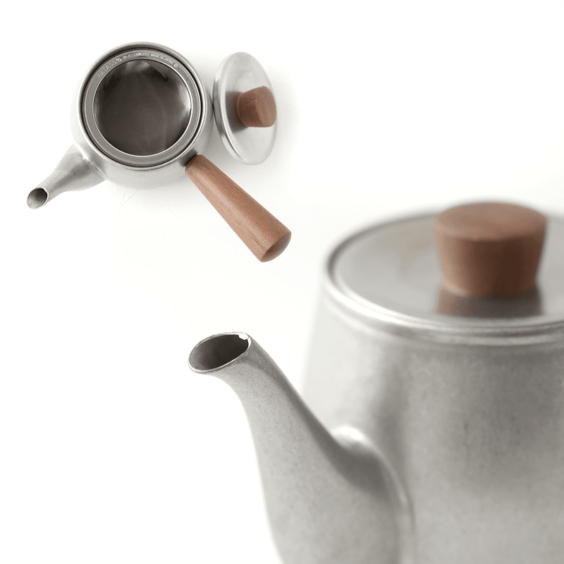 Miyaco Classic Stainless Steel Teapot 380ml - Made in Japan: More Angles